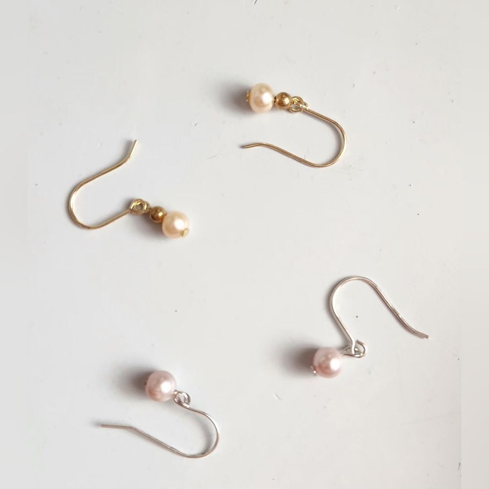 🎁FREE Handmade Genuine Pearl Drop Earrings